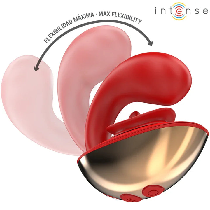 INTENSE - MARIAH VIBRADOR & ESTIMULADOR EN FORMA DE U 10 VIBRACIONES ROJO - Nuvica