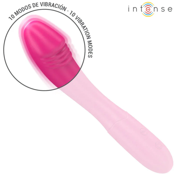 INTENSE - BELINDA VIBRADOR 19 CM FLEXIBLE 10 VIBRACIONES ROSA - Nuvica