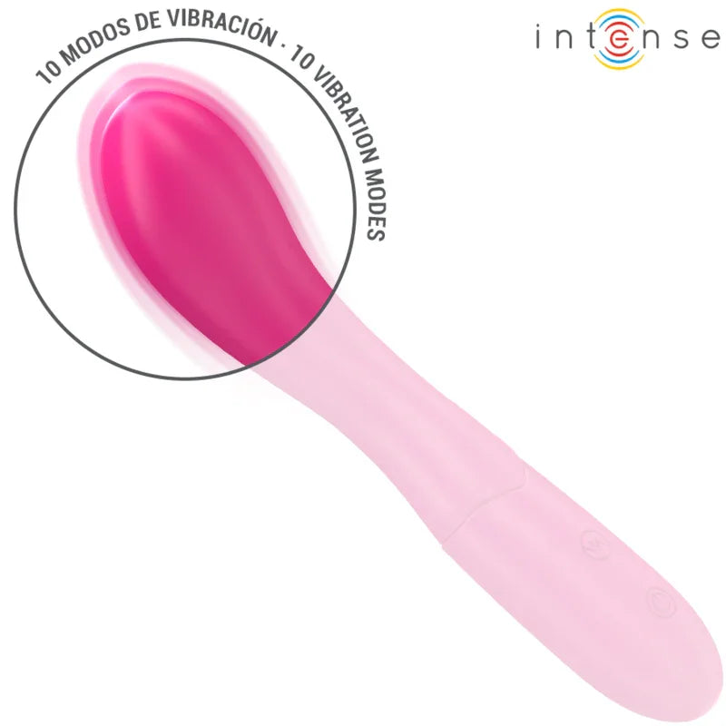 INTENSE - LISETTE VIBRADOR 19 CM FLEXIBLE 10 VIBRACIONES ROSA - Nuvica