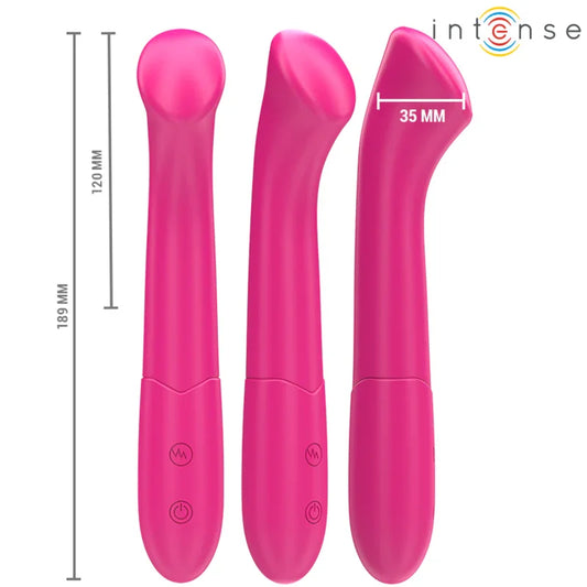INTENSE - PATY VIBRADOR 19 CM FLEXIBLE 10 VIBRACIONES MODELO 2 ROSA - Nuvica