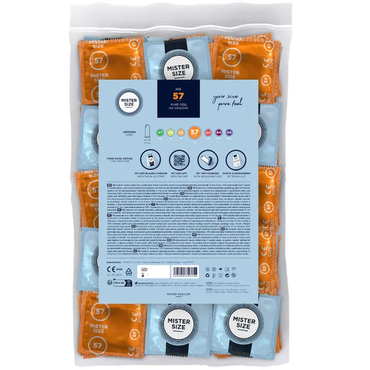 MISTER SIZE - PRESERVATIVOS TALLA L 57 MM (100 UNIDADES) - Nuvica