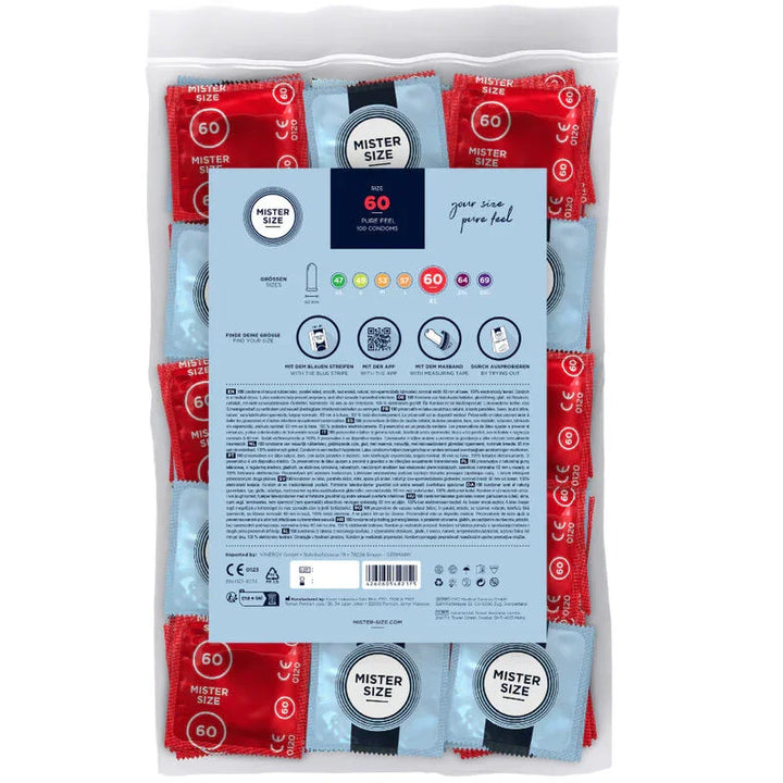 MISTER SIZE - PRESERVATIVOS TALLA XL 60 MM (100 UNIDADES) - Nuvica
