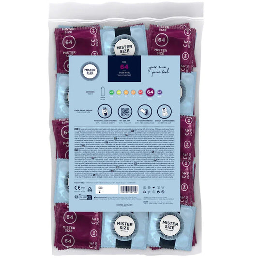MISTER SIZE - PRESERVATIVOS TALLA XXL 64 MM (100 UNIDADES) - Nuvica