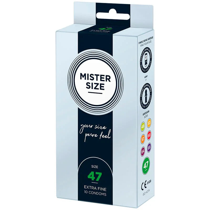 MISTER SIZE - PRESERVATIVOS TALLA XS 47 MM (10 UNIDADES) - Nuvica