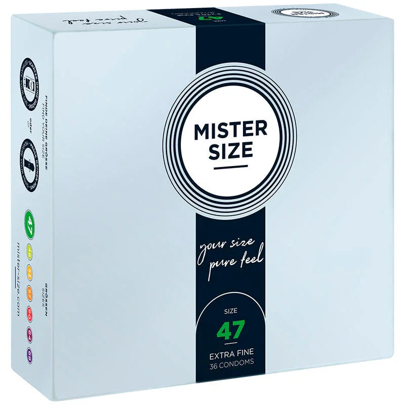 MISTER SIZE - PRESERVATIVOS TALLA XS 47 MM (36 UNIDADES) - Nuvica