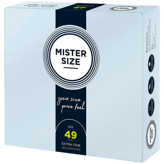 MISTER SIZE - PRESERVATIVOS TALLA S 49 MM (36 UNIDADES) - Nuvica