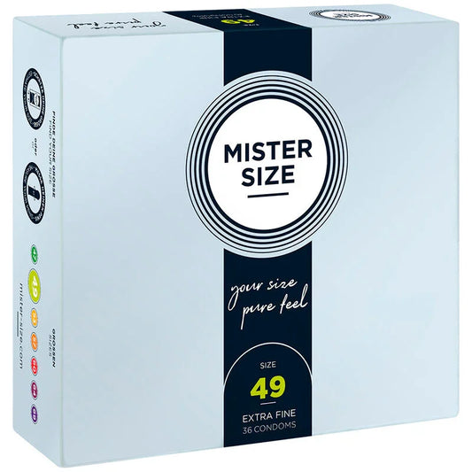 MISTER SIZE - PRESERVATIVOS TALLA S 49 MM (36 UNIDADES) - Nuvica
