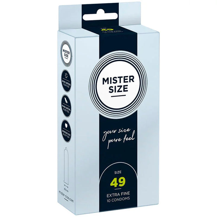 MISTER SIZE - PRESERVATIVOS TALLA S 49 MM (10 UNIDADES) - Nuvica