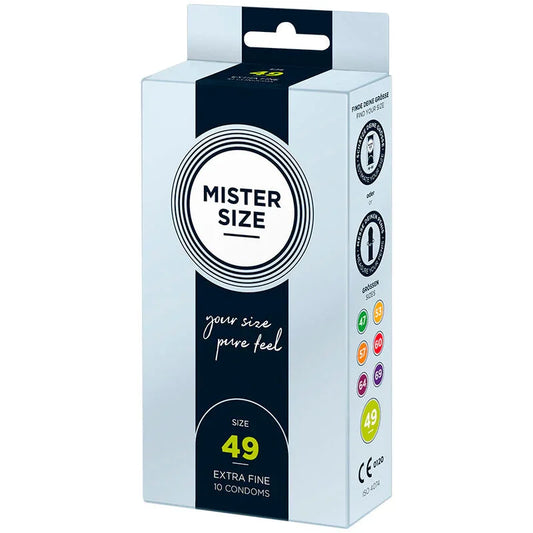 MISTER SIZE - PRESERVATIVOS TALLA S 49 MM (10 UNIDADES) - Nuvica
