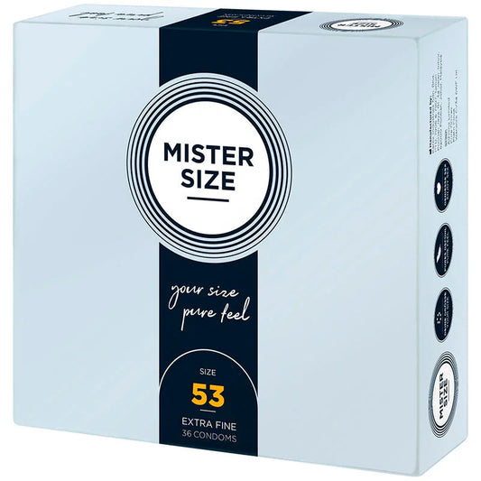 MISTER SIZE - PRESERVATIVOS TALLA M 53 MM (36 UNIDADES) - Nuvica