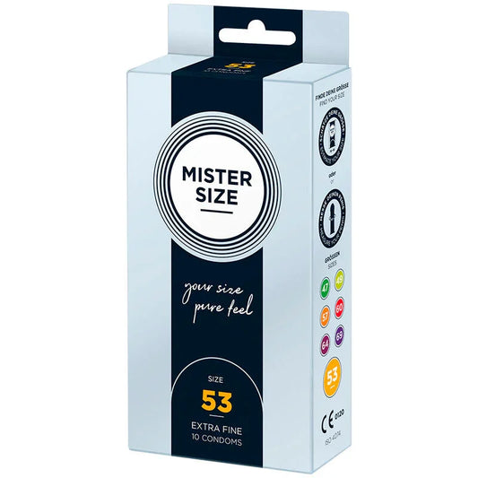 MISTER SIZE - PRESERVATIVOS TALLA M 53 MM (10 UNIDADES) - Nuvica