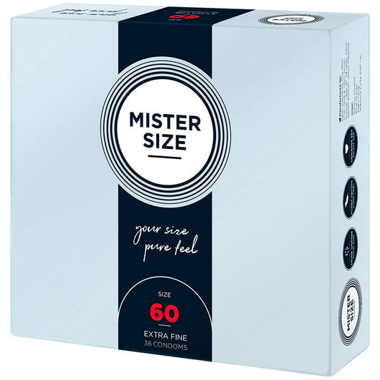 MISTER SIZE - PRESERVATIVOS TALLA XL 60 MM (36 UNIDADES) - Nuvica