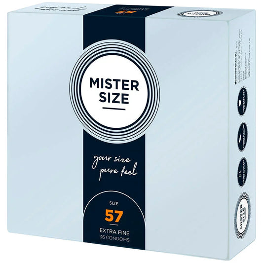 MISTER SIZE - PRESERVATIVOS TALLA L 57 MM (36 UNIDADES) - Nuvica