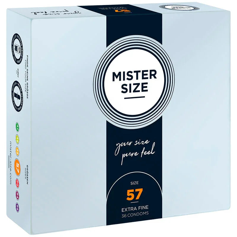 MISTER SIZE - PRESERVATIVOS TALLA L 57 MM (36 UNIDADES) - Nuvica