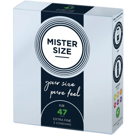 MISTER SIZE - PRESERVATIVOS TALLA XS 47 MM (3 UNIDADES) - Nuvica