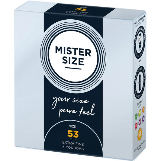 MISTER SIZE - PRESERVATIVOS TALLA M 53 MM (3 UNIDADES) - Nuvica