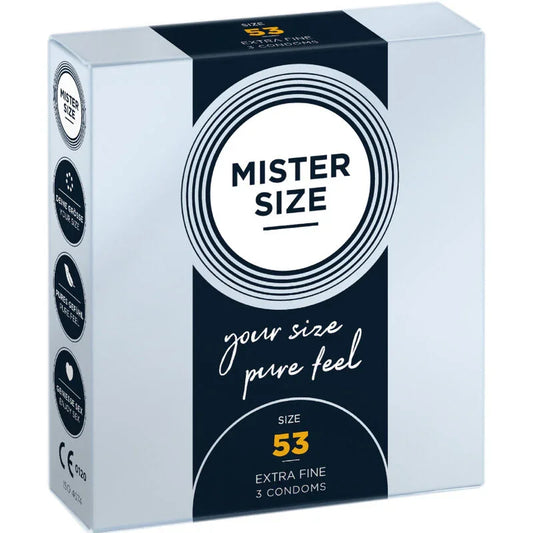 MISTER SIZE - PRESERVATIVOS TALLA M 53 MM (3 UNIDADES) - Nuvica