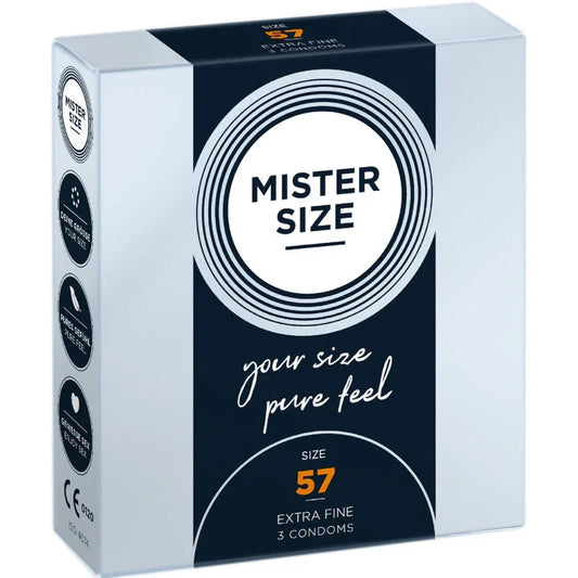 MISTER SIZE - PRESERVATIVOS TALLA L 57 MM (3 UNIDADES) - Nuvica