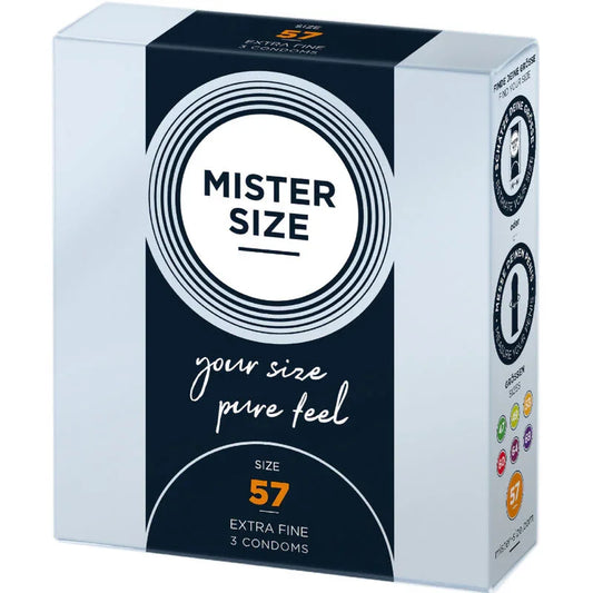 MISTER SIZE - PRESERVATIVOS TALLA L 57 MM (3 UNIDADES) - Nuvica