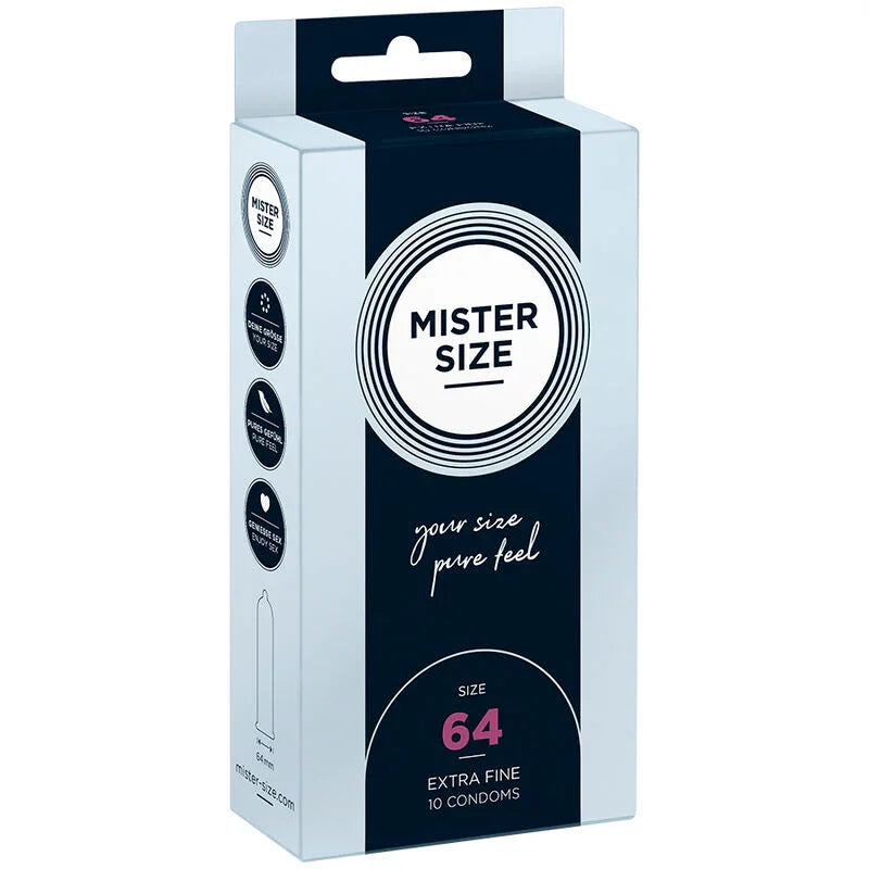 MISTER SIZE - PRESERVATIVOS TALLA XXL 64 MM (10 UNIDADES) - Nuvica