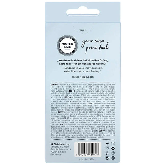 MISTER SIZE - PRESERVATIVOS TALLA XXL 64 MM (10 UNIDADES) - Nuvica