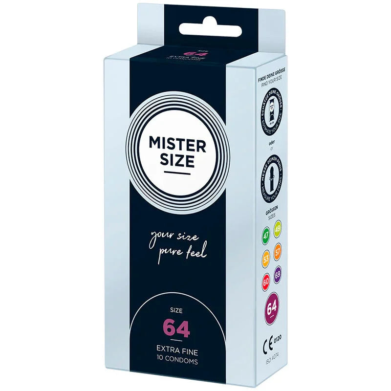 MISTER SIZE - PRESERVATIVOS TALLA XXL 64 MM (10 UNIDADES) - Nuvica