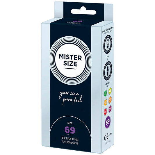 MISTER SIZE - PRESERVATIVOS TALLA XXXL 69 MM (10 UNIDADES) - Nuvica