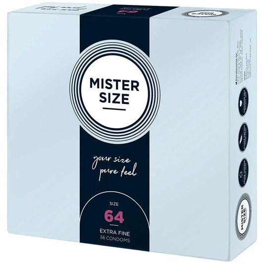 MISTER SIZE - PRESERVATIVOS TALLA XXL 64 MM (36 UNIDADES) - Nuvica