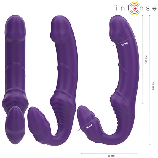 INTENSE - JILL VIBRADOR DOBLE 20 CM VIOLETA CONTROL REMOTO - Nuvica