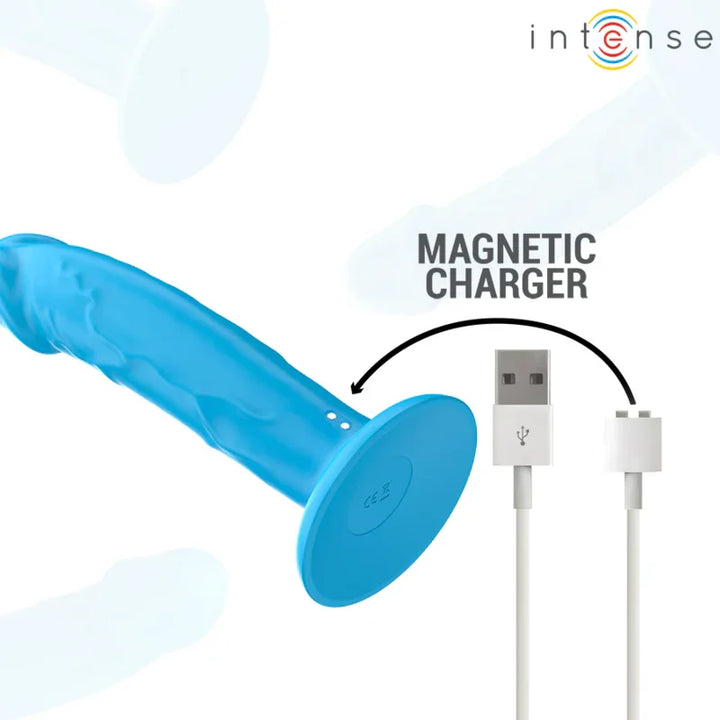 INTENSE - PHOEBE VIBRADOR REALÍSTICO 10 VIBRACIONES AZUL CONTROL REMOTO - Nuvica