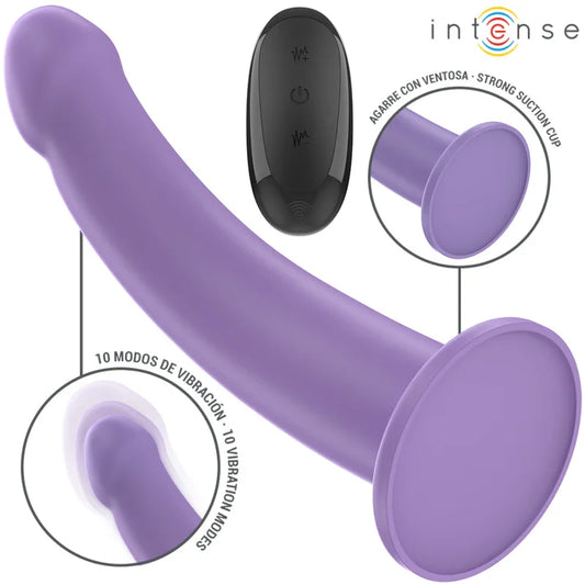 INTENSE - EDDIE VIBRADOR 17,5 CM 10 VIBRACIONES MORADO CONTROL REMOTO - Nuvica