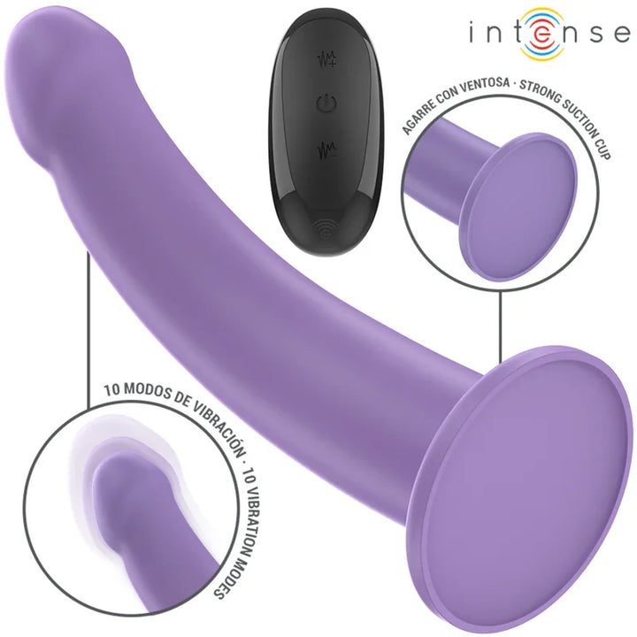 INTENSE - EDDIE VIBRADOR 17,5 CM 10 VIBRACIONES MORADO CONTROL REMOTO - Nuvica