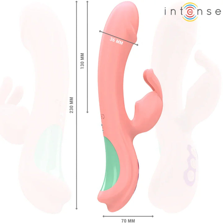 INTENSE - RACHEL VIBRADOR RABBIT 5 VIBRACIONES ROSA - Nuvica