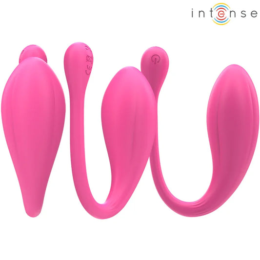 INTENSE - JANICE VIBRADOR U DOBLE ESTIMULACIÓN 10 VIBRACIONES ROSA CONTROL REMOTO - Nuvica