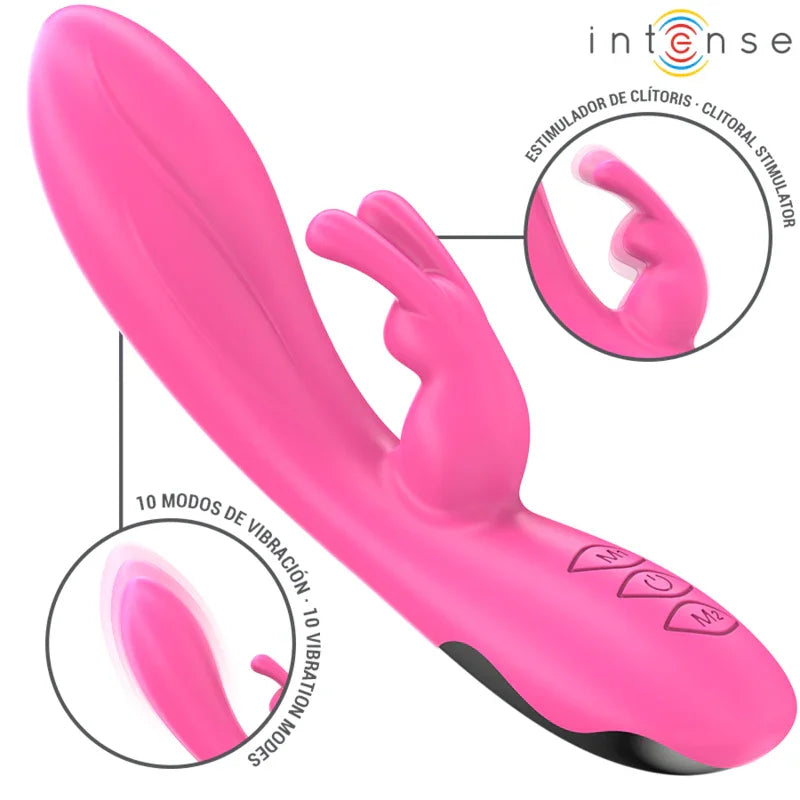 INTENSE - RANDALL VIBRADOR RABBIT 10 VIBRACIONES ROSA - Nuvica