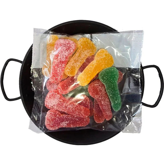 DIABLO PICANTE - CARAMELOS CON AZÚCAR MASTICABLES FORMA PENE DIFERENTES SABORES - Nuvica