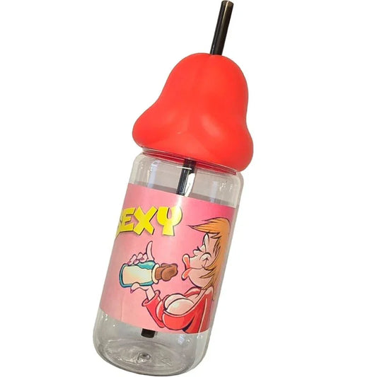 DIABLO PICANTE - BIBERÓN FORMA PENE 360 ML ROJO - Nuvica