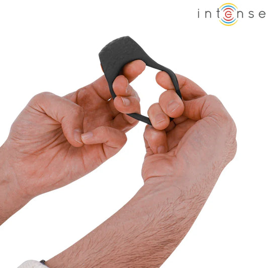 INTENSE - CLOVER ANILLO VIBRADOR PENE 10 VIBRACIONES NEGRO - Nuvica