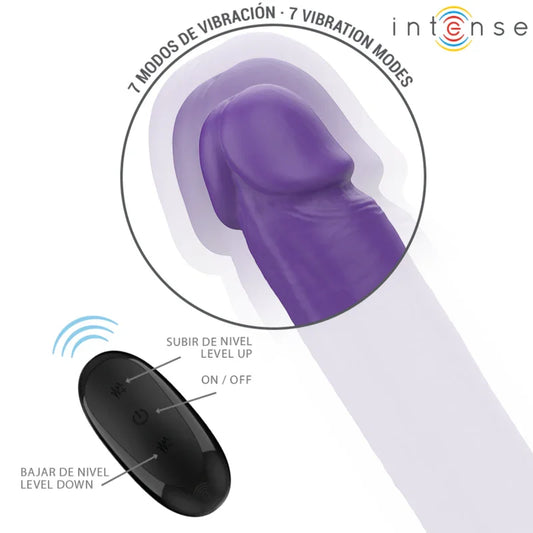INTENSE - GUNTER DILDO DOBLE VIBRADOR 40 CM MORADO CONTROL REMOTO - Nuvica