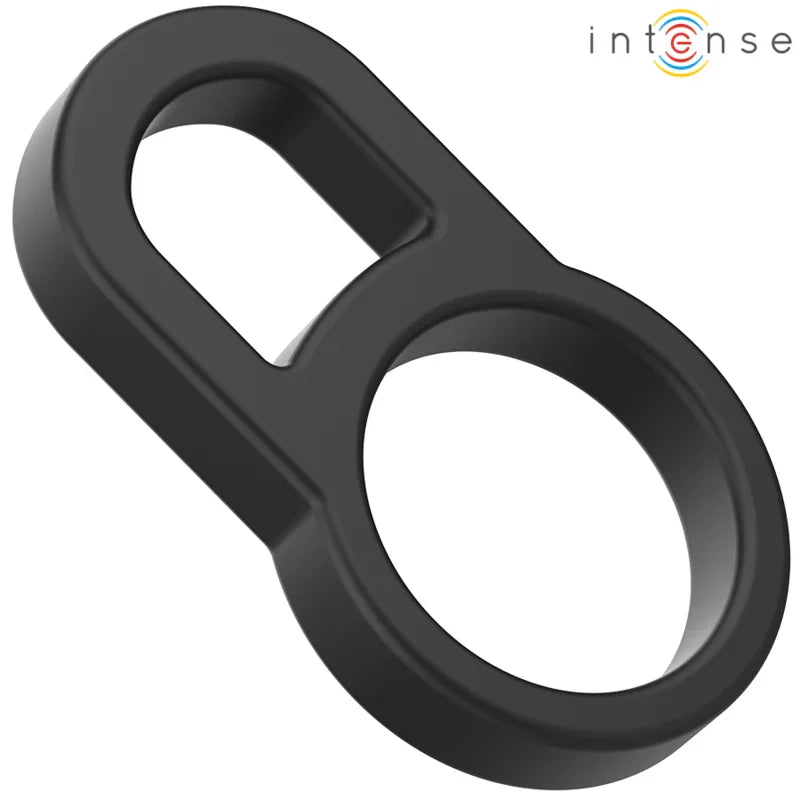 INTENSE - BOBBY ANILLO DOBLE PARA PENE SILICONA NEGRO - Nuvica