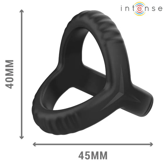 INTENSE - CARSON ANILLO DOBLE PARA PENE SILICONA NEGRO MODELO 4 - Nuvica