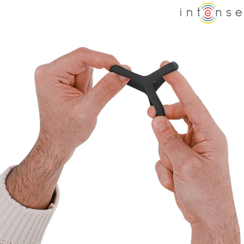 INTENSE - CARSON ANILLO DOBLE PARA PENE SILICONA NEGRO MODELO 4 - Nuvica