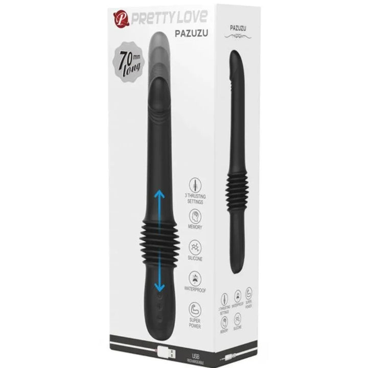 PRETTY LOVE - PAZUZU VIBRADOR 3 MODOS DE EMPUJE NEGRO - Nuvica