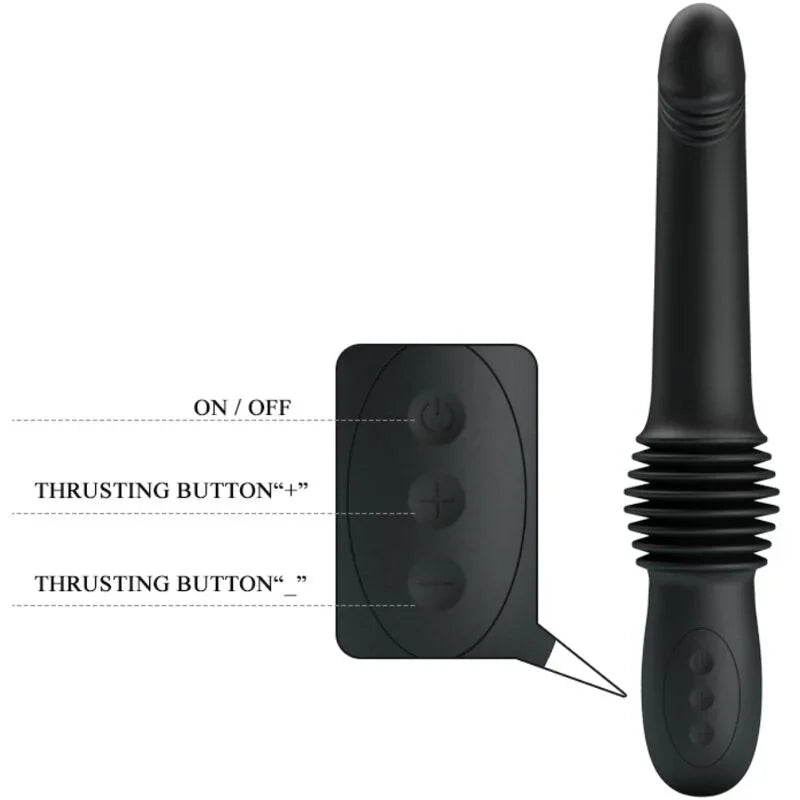 PRETTY LOVE - PAZUZU VIBRADOR 3 MODOS DE EMPUJE NEGRO - Nuvica