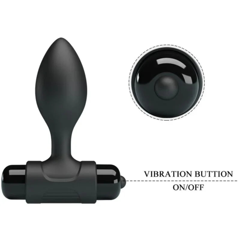 PRETTY LOVE - VIBRA BUTT PLUG ANAL 10 VIBRACIONES NEGRO - Nuvica