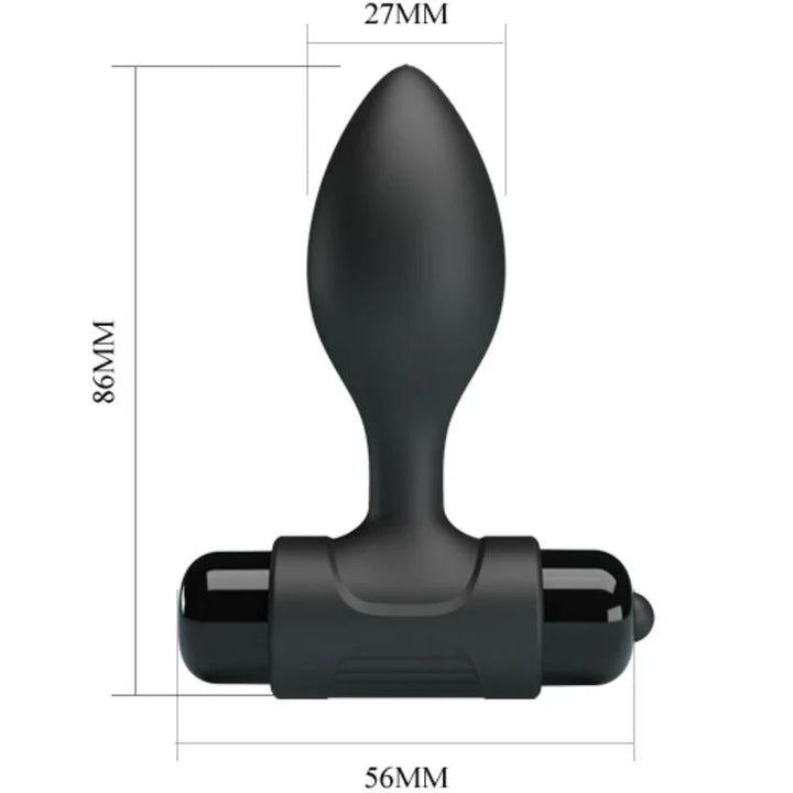 PRETTY LOVE - VIBRA BUTT PLUG ANAL 10 VIBRACIONES NEGRO - Nuvica