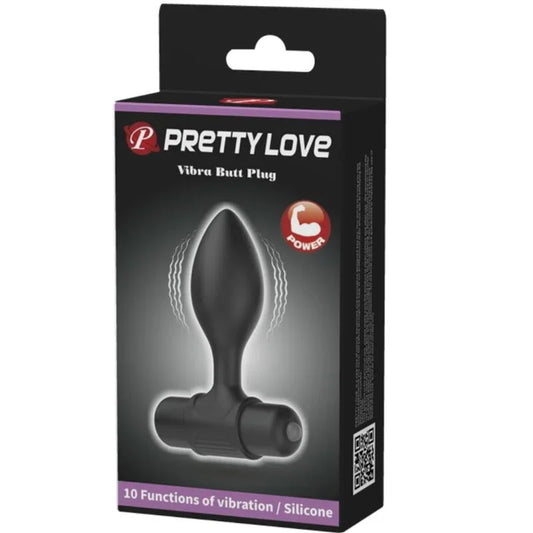 PRETTY LOVE - VIBRA BUTT PLUG ANAL 10 VIBRACIONES NEGRO - Nuvica