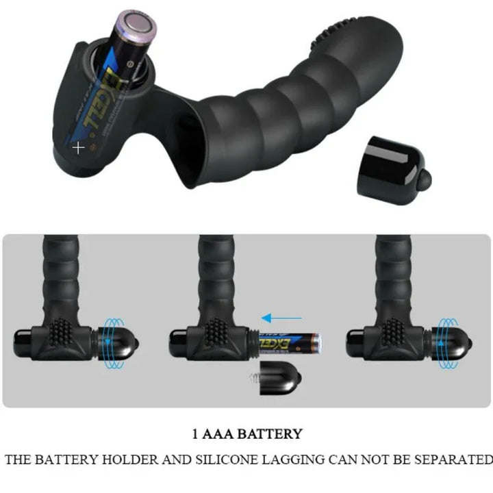 PRETTY LOVE - ALEXANDER VIBRADOR DE DEDO 10 VIBRACIONES NEGRO - Nuvica