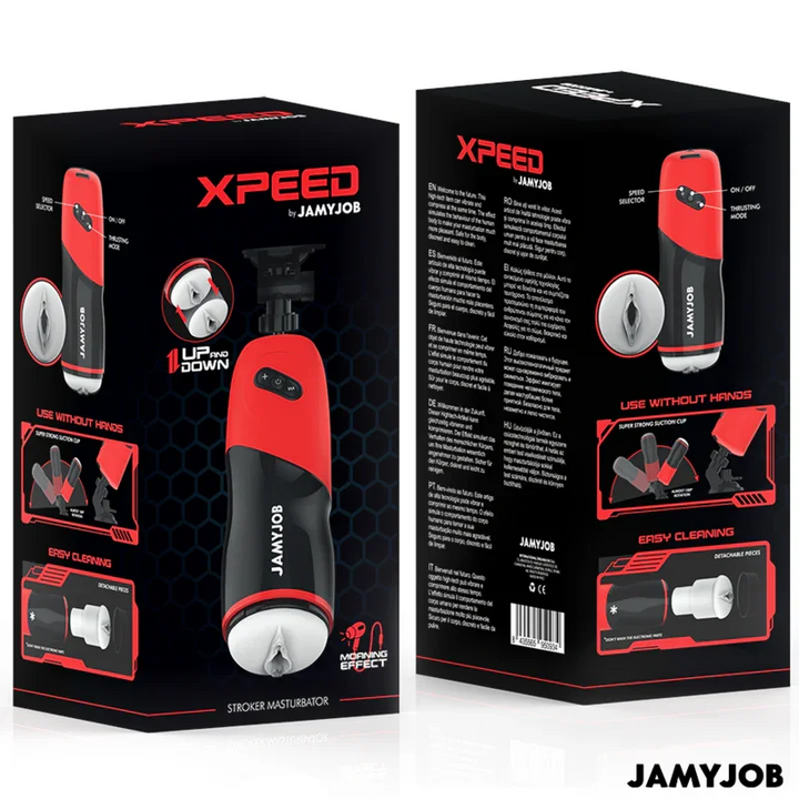 JAMYJOB - XPEED MASTURBADOR VAGINA AUTOMÁTICO 5 MODOS DE EMPUJE Y EFECTO SONIDO - Nuvica