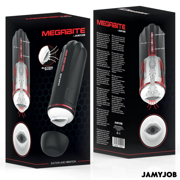 JAMYJOB - MEGABITE MASTURBADOR BOCA AUTOMTICO 5 MODOS ONDAS ESTIMULADORAS Y VIBRACIÓN - Nuvica